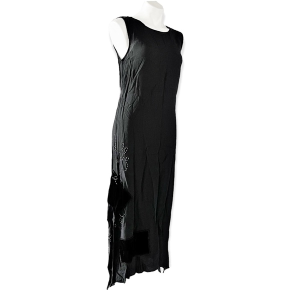 J.Jill Whisper Crepe Black Maxi Dress Size 8 NWT $129.00 - Picture 5 of 17
